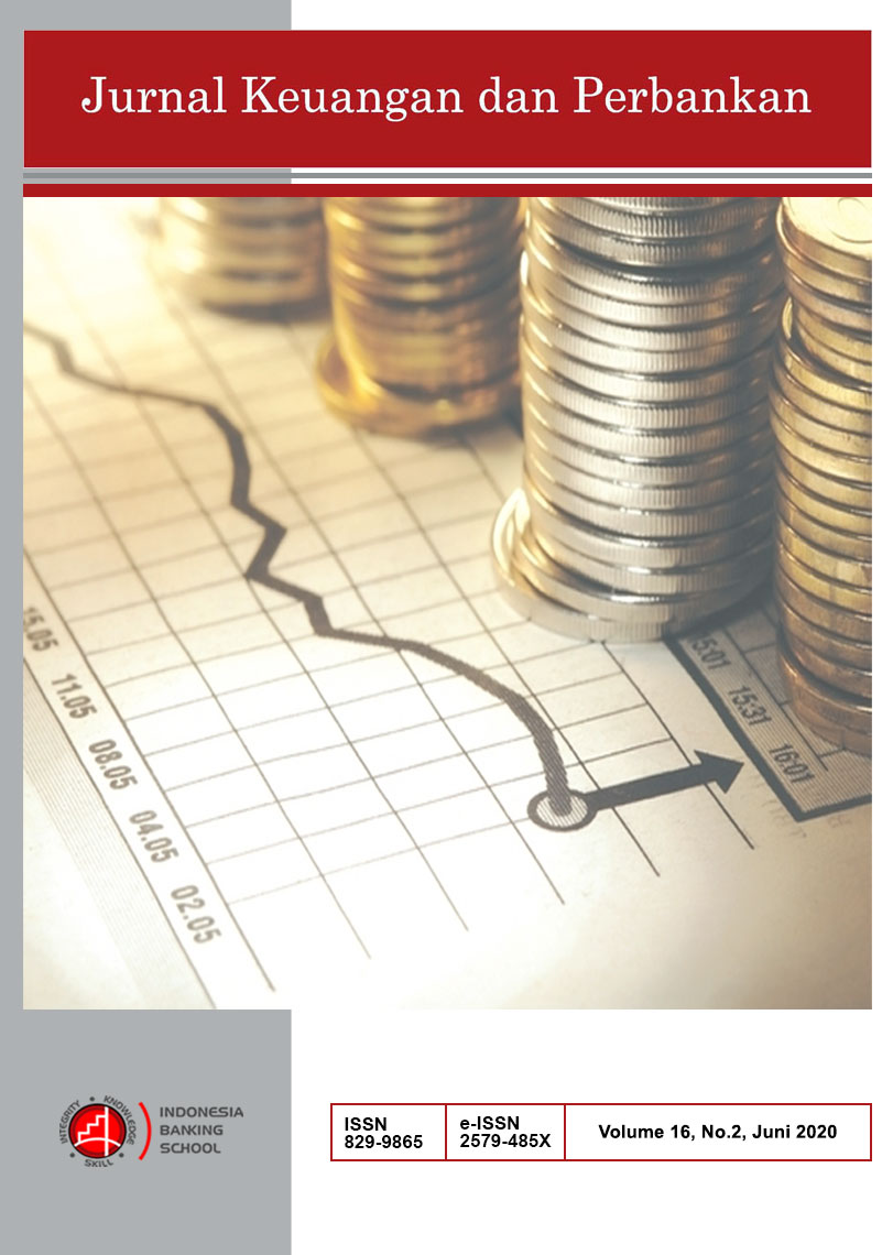 					View Vol. 16 No. 2 (2020): Jurnal Keuangan Dan Perbankan, Volume 16 No. 2, Juni 2020
				